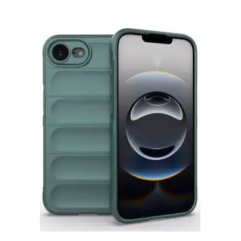 Newface Apple iPhone 16E Kılıf Optimum Silikon - Koyu Yeşil