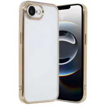 Newface Apple iPhone 16E Kılıf Razer Lensli Silikon - Gold