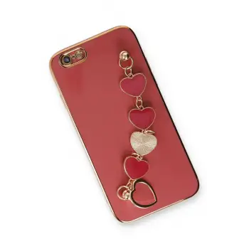 Newface iPhone 6 Kılıf Esila Silikon - Kırmızı