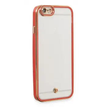 Newface Apple iPhone 6 Kılıf Liva Lens Silikon - Kırmızı