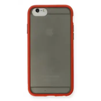 Newface Apple iPhone 6 Kılıf Montreal Silikon Kapak - Kırmızı