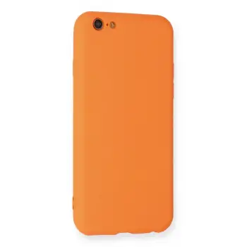 Newface iPhone 6 Kılıf Nano içi Kadife Silikon - Turuncu