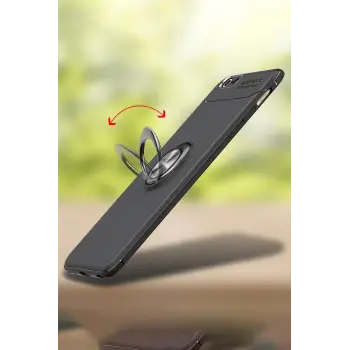 Newface iPhone 6 Kılıf Range Yüzüklü Silikon - Kırmızı