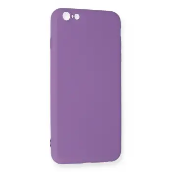 Newface iPhone 6 Plus Kılıf Nano içi Kadife Silikon - Mor