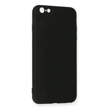 Newface iPhone 6 Plus Kılıf Nano içi Kadife Silikon - Siyah
