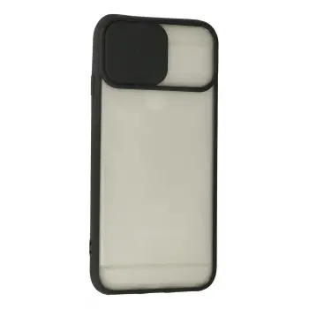 Newface iPhone 6 Plus Kılıf Palm Buzlu Kamera Sürgülü Silikon - Siyah