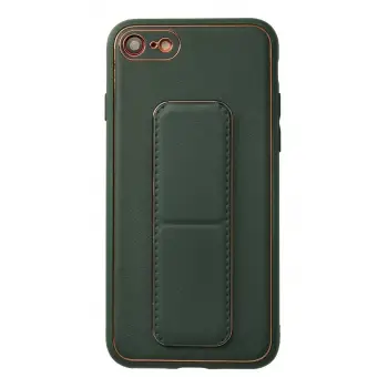 Newface Apple iPhone 7 Kılıf Coco Deri Standlı Kapak - Yeşil