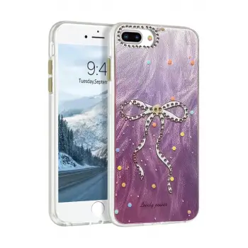 Newface Apple iPhone 7 Plus Kılıf Blade Aynalı Desenli Kapak - Desen 1