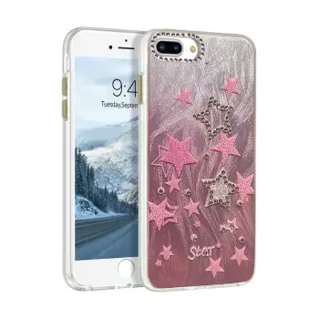 Newface Apple iPhone 7 Plus Kılıf Blade Aynalı Desenli Kapak - Desen 7