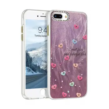 Newface Apple iPhone 7 Plus Kılıf Blade Aynalı Desenli Kapak - Desen 8
