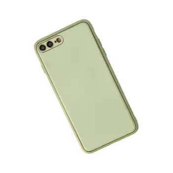 Newface iPhone 7 Plus Kılıf Coco Deri Silikon Kapak - Açık Yeşil