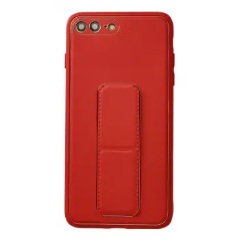 Newface Apple iPhone 7 Plus Kılıf Coco Deri Standlı Kapak - Kırmızı