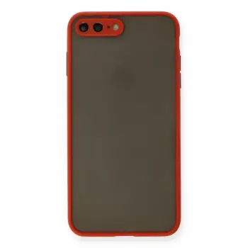 Newface Apple iPhone 7 Plus Kılıf Montreal Silikon Kapak - Kırmızı