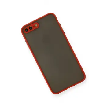Newface iPhone 7 Plus Kılıf Montreal Silikon Kapak - Kırmızı