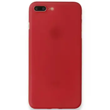 Newface iPhone 8 Plus Kılıf PP Ultra İnce Kapak - Kırmızı