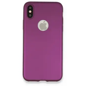 Newface iPhone X Kılıf First Silikon - Mürdüm