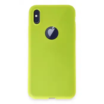 Newface Apple iPhone X Kılıf First Silikon - Parlak Sarı