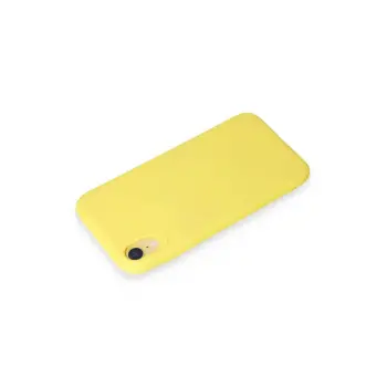 Newface iPhone XR Kılıf First Silikon - Sarı