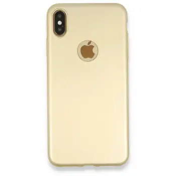 Newface iPhone XS Max Kılıf First Silikon - Gold
