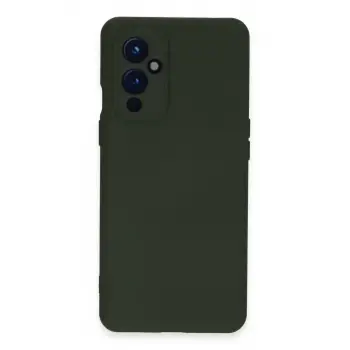 Newface One Plus 9 Kılıf Nano içi Kadife Silikon - Koyu Yeşil