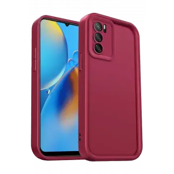 Newface Oppo A16 Kılıf Viera Silikon - Bordo