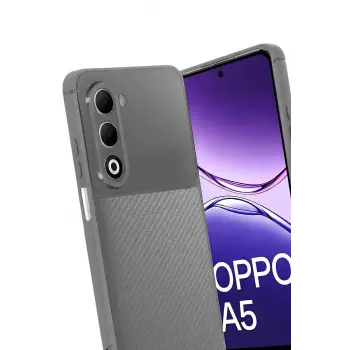 Newface Oppo A5 4G Auto Focus Karbon Kapak - Gri