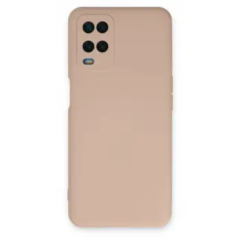Newface Oppo A54 4G Kılıf Nano içi Kadife Silikon - Pudra