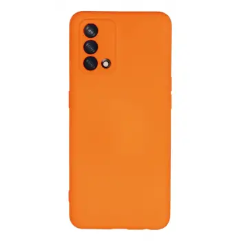 Newface Oppo A74 4G Kılıf Nano içi Kadife Silikon - Turuncu