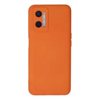 Newface Oppo A96 Kılıf Nano içi Kadife Silikon - Turuncu