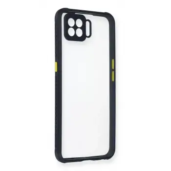 Newface Oppo Reno 4 Lite Kılıf Miami Şeffaf Silikon - Lacivert