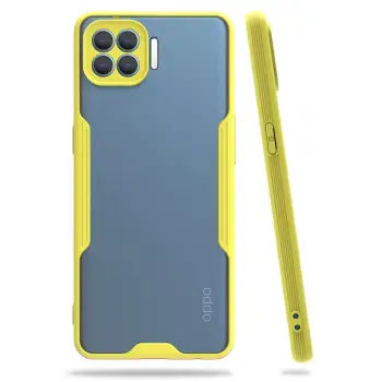 Newface Oppo Reno 4 Lite Kılıf Platin Silikon - Sarı