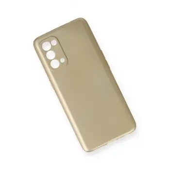 Newface Oppo Reno 5 Kılıf First Silikon - Gold