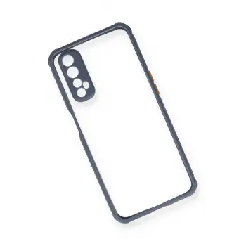 Newface Realme 7 Kılıf Miami Şeffaf Silikon - Gri