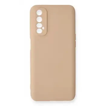 Newface Realme 7 Kılıf Nano içi Kadife Silikon - Pudra