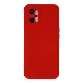 Newface Realme 9i 4G Kılıf Nano içi Kadife Silikon - Kırmızı