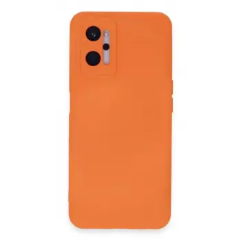 Newface Realme 9i 4G Kılıf Nano içi Kadife Silikon - Turuncu