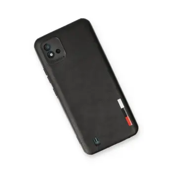 Newface Realme C11 2021 Kılıf Loop Deri Silikon - Siyah
