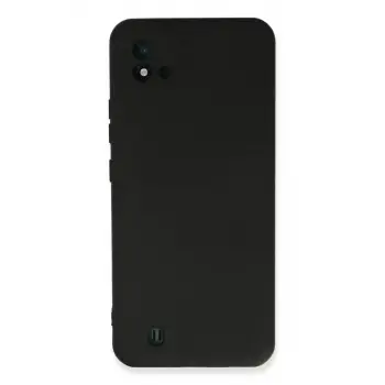 Newface Realme C11 2021 Kılıf Nano içi Kadife Silikon - Siyah
