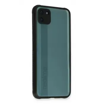 Newface Realme C11 Kılıf Miami Şeffaf Silikon - Siyah