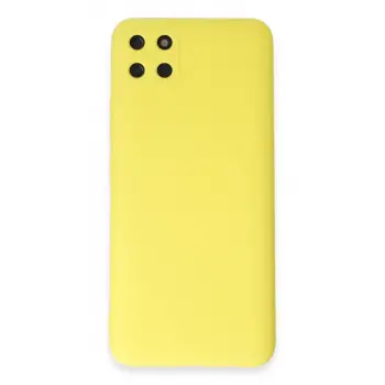 Newface Realme C11 Kılıf Nano içi Kadife Silikon - Sarı