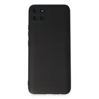 Newface Realme C11 Kılıf Nano içi Kadife Silikon - Siyah