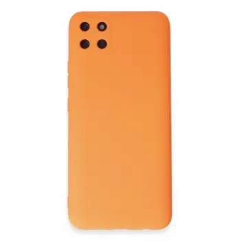 Newface Realme C11 Kılıf Nano içi Kadife Silikon - Turuncu