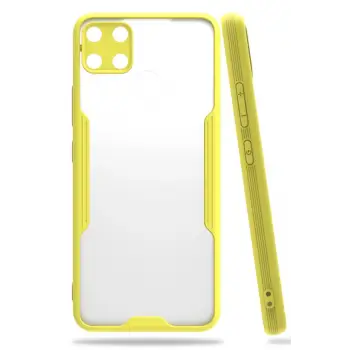 Newface Realme C15 Kılıf Platin Silikon - Sarı