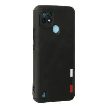 Newface Realme C21 Kılıf Loop Deri Silikon - Siyah