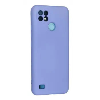 Newface Realme C21 Kılıf Nano içi Kadife Silikon - Lila