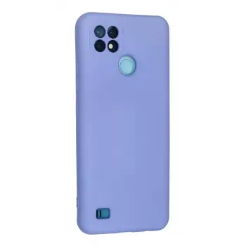 Newface Realme C21 Kılıf Nano içi Kadife Silikon - Lila