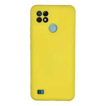 Newface Realme C21 Kılıf Nano içi Kadife Silikon - Sarı