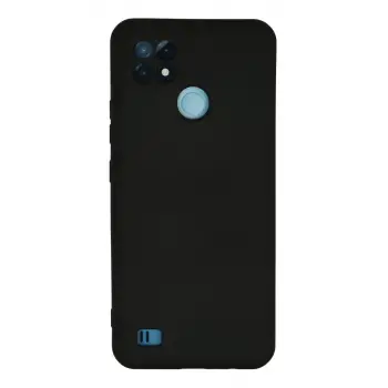 Newface Realme C21 Kılıf Nano içi Kadife Silikon - Siyah