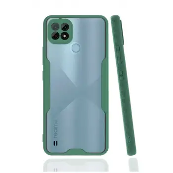 Newface Realme C21 Kılıf Platin Silikon - Yeşil