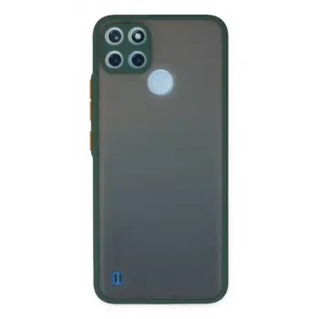 Newface Realme C21Y Kılıf Montreal Silikon Kapak - Yeşil